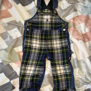 Tommy Hilfiger Blue and Green Overalls Classic Tartan Design
